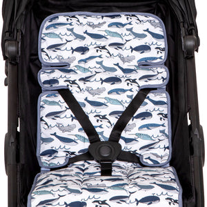 All4Ella - Pram Liner - Reversible - Whales