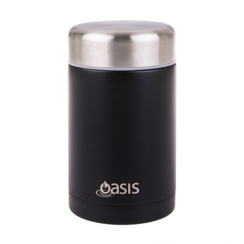 Oasis Stainless Steel 450ml Food Flask - Matte Black