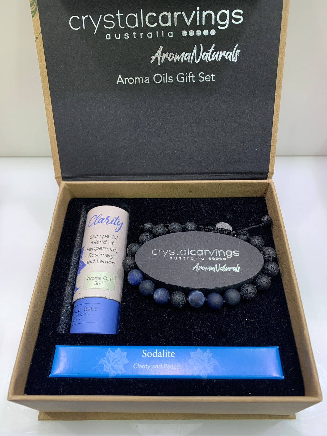 Crystal Carvings Australia Aroma Naturals Aroma Oils Gift Set - Sodalite (Clarity and Peace)