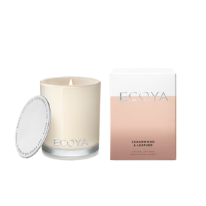 Ecoya Cedarwood and Leather Natural Soy Wax Candle