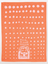Load image into Gallery viewer, Blue Q Dish Towel - Fuck, I Love Cheese
