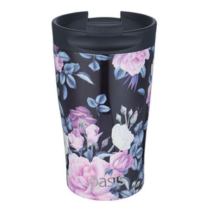 Oasis Double Wall Insulated Stainless Steel Travel Cup (350ml) - Midnight Floral