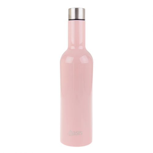 Oasis Stainless Steel Double Wall Insulated Wine Traveller 750ml - Soft Pink