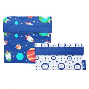 Sachi Lunch Pockets (Reusable Sandwich & Snack Pockets) - Outer Space