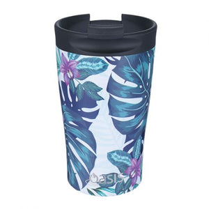 Oasis Double Wall Insulated Stainless Steel Travel Cup (350ml) - Tropical Paradise