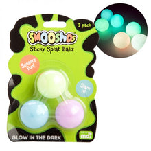 Load image into Gallery viewer, MDI -  Smoosho&#39;s Glow-in-the-Dark Sticky Splat Ballz - Set of 3
