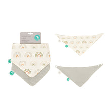 Load image into Gallery viewer, All4Ella - Bandana Bibs 2 Pk - Reversible - Earth Rainbow
