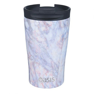 Oasis Double Wall Insulated Stainless Steel Travel Cup (350ml) - Silver Quartz