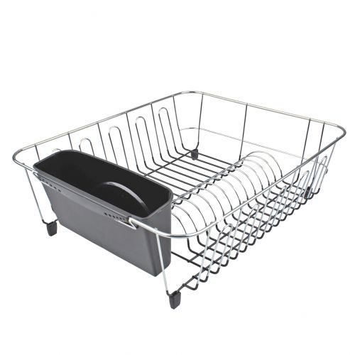 D.Line Large Chrome Dish Drainer With Caddy