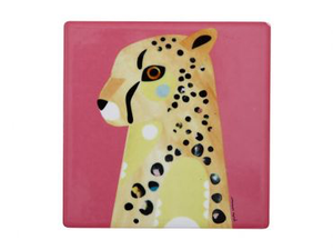 Peter Cromer Wildlife Ceramic Square Tile Coaster 9.5cm - Cheetah