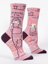 Load image into Gallery viewer, Blue Q Socks - Go Away. I&#39;m Introverting
