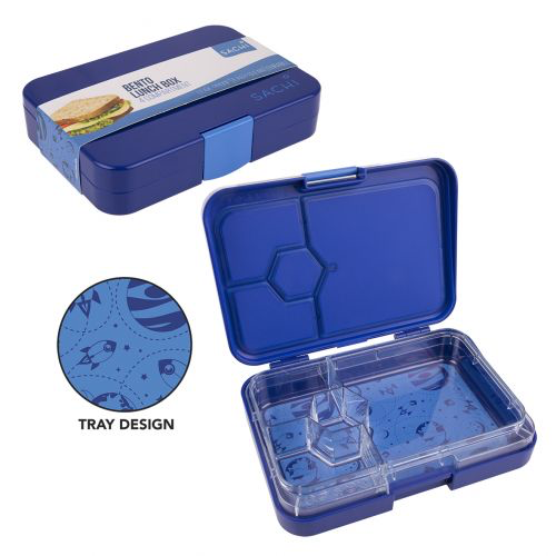 Sachi 4 Compartment Bento Lunch Box - Outer Space