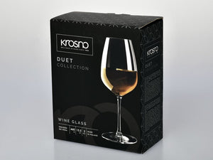 Krosno Duet White Wine Glass 460ml Set of 2 Gift Boxed