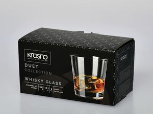 Krosno Duet Whisky Glass 390ml Set of 2 Gift Boxed