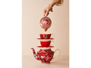 Maxwell & Williams Teas & C's Silk Road Cherry Red - Teapot with Infuser 1L